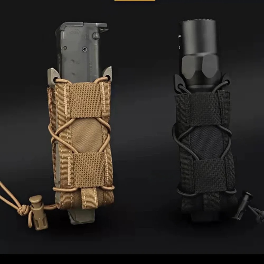 Edc Carry Flashlight - 9MM Pistol Single Magazine Pouch Molle