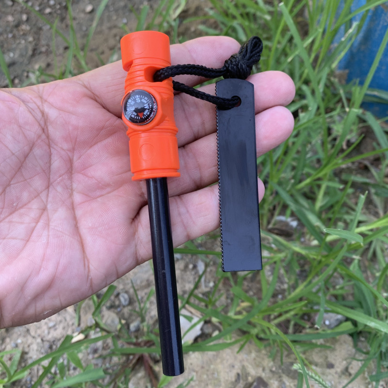 Ferro Rod Striker - Survivor Long Style Three-in-One Magnesium Rod
