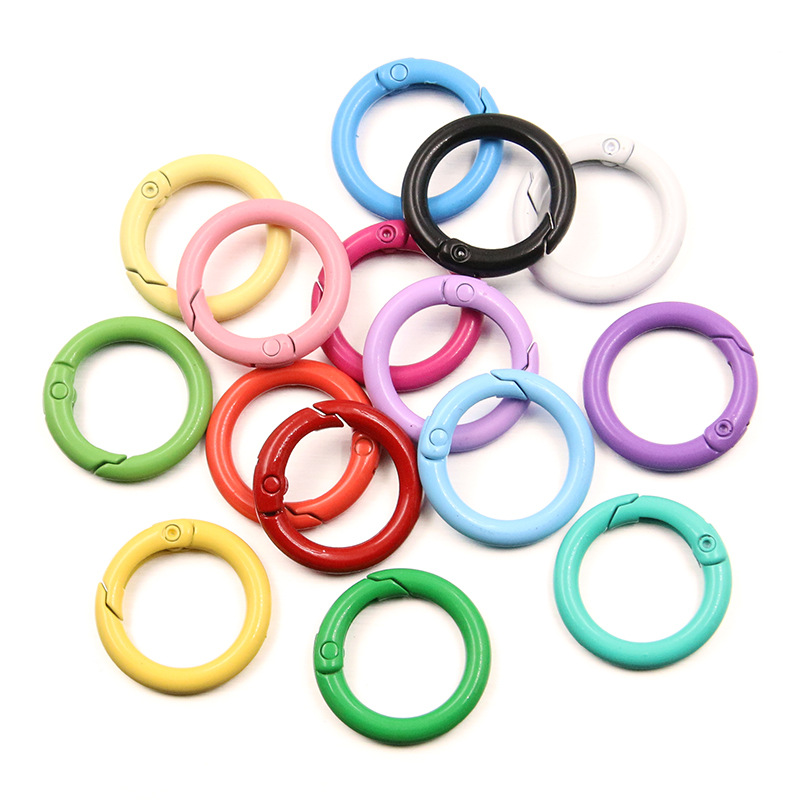 Carabiner Keychain - 5-20pcs Colorful Spring O Rings Round