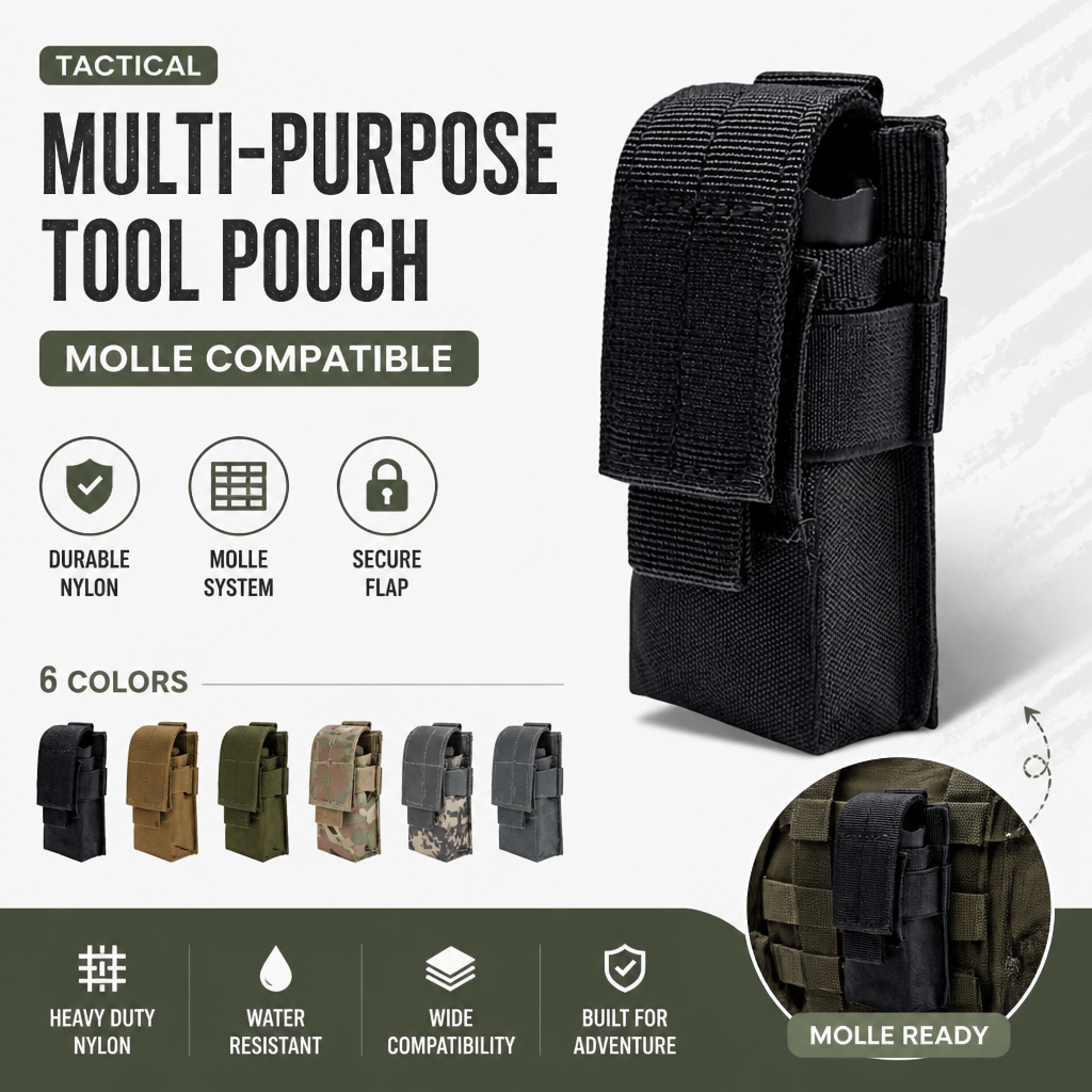 Edc Carry Flashlight - Tactical Molle Flashlight Pouch 9MM Mag