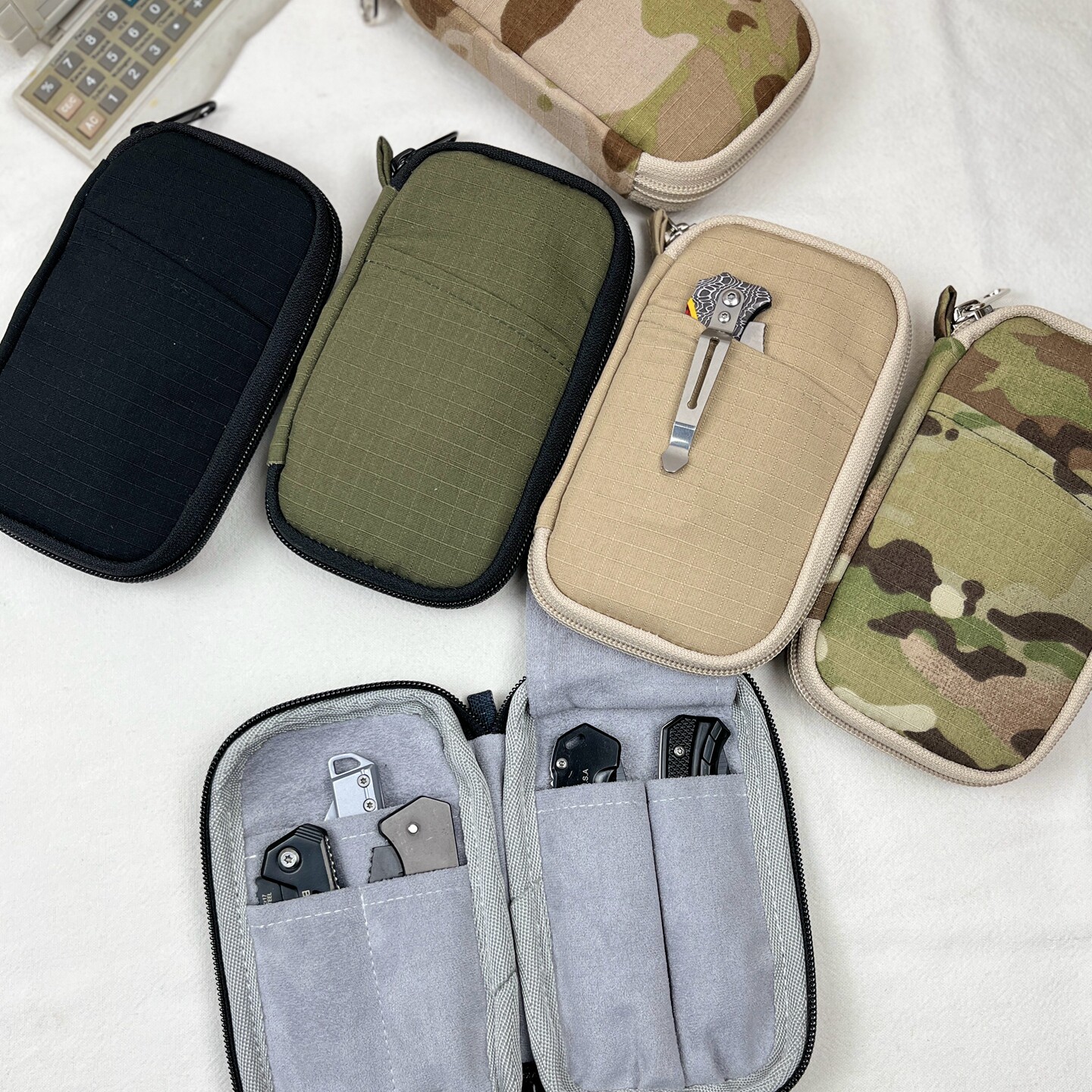 Edc Carry Bag - Handmade Fabric Pen Case Knife Pouch