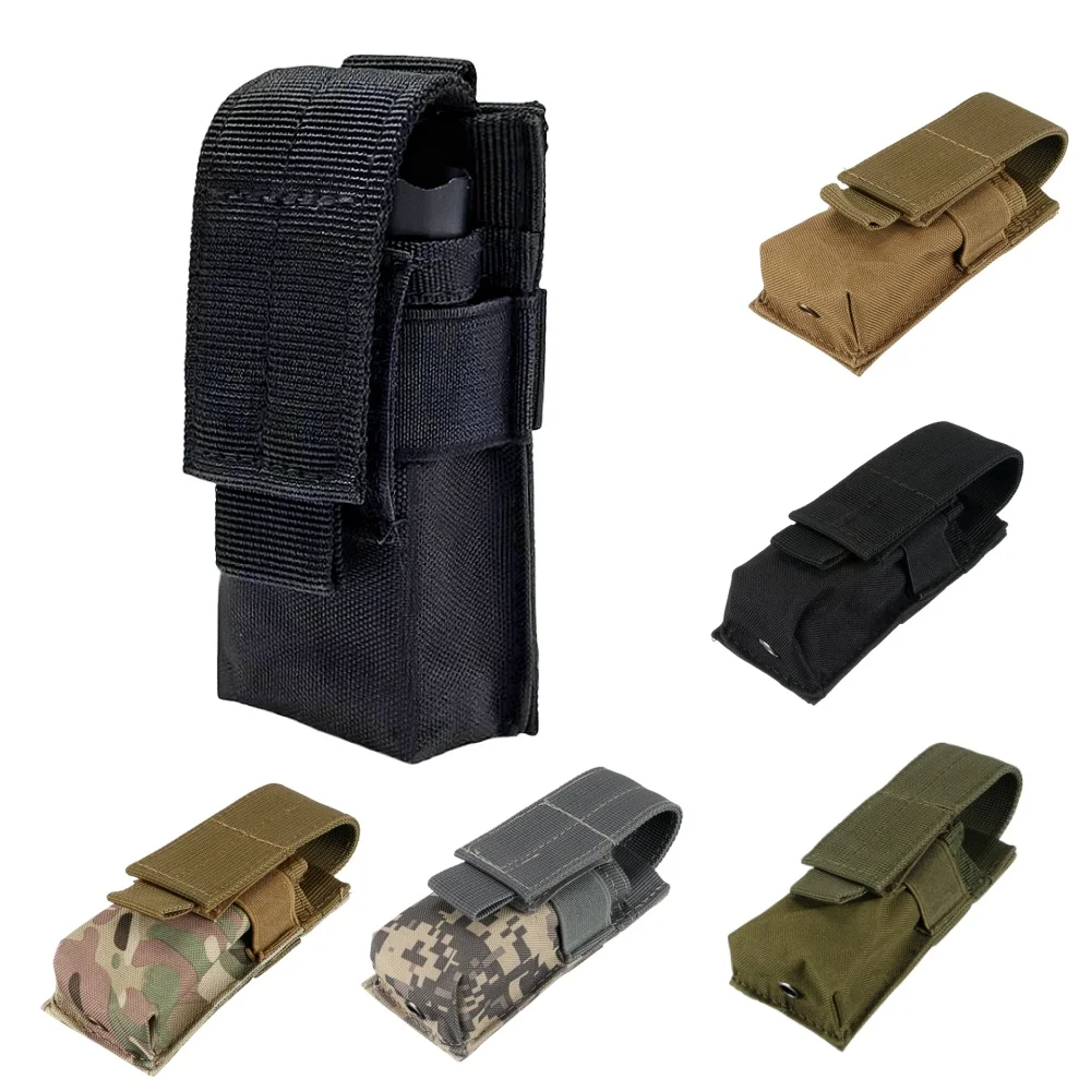 Edc Carry Flashlight - Molle Tactical M5 Flashlight Pouch 9MM