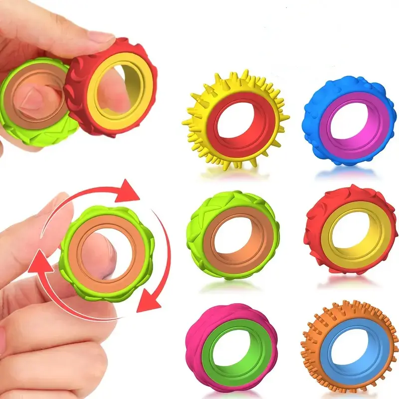 Fidget Spinner Bearing - 6PCS Sensory Toys Fidget Rings for