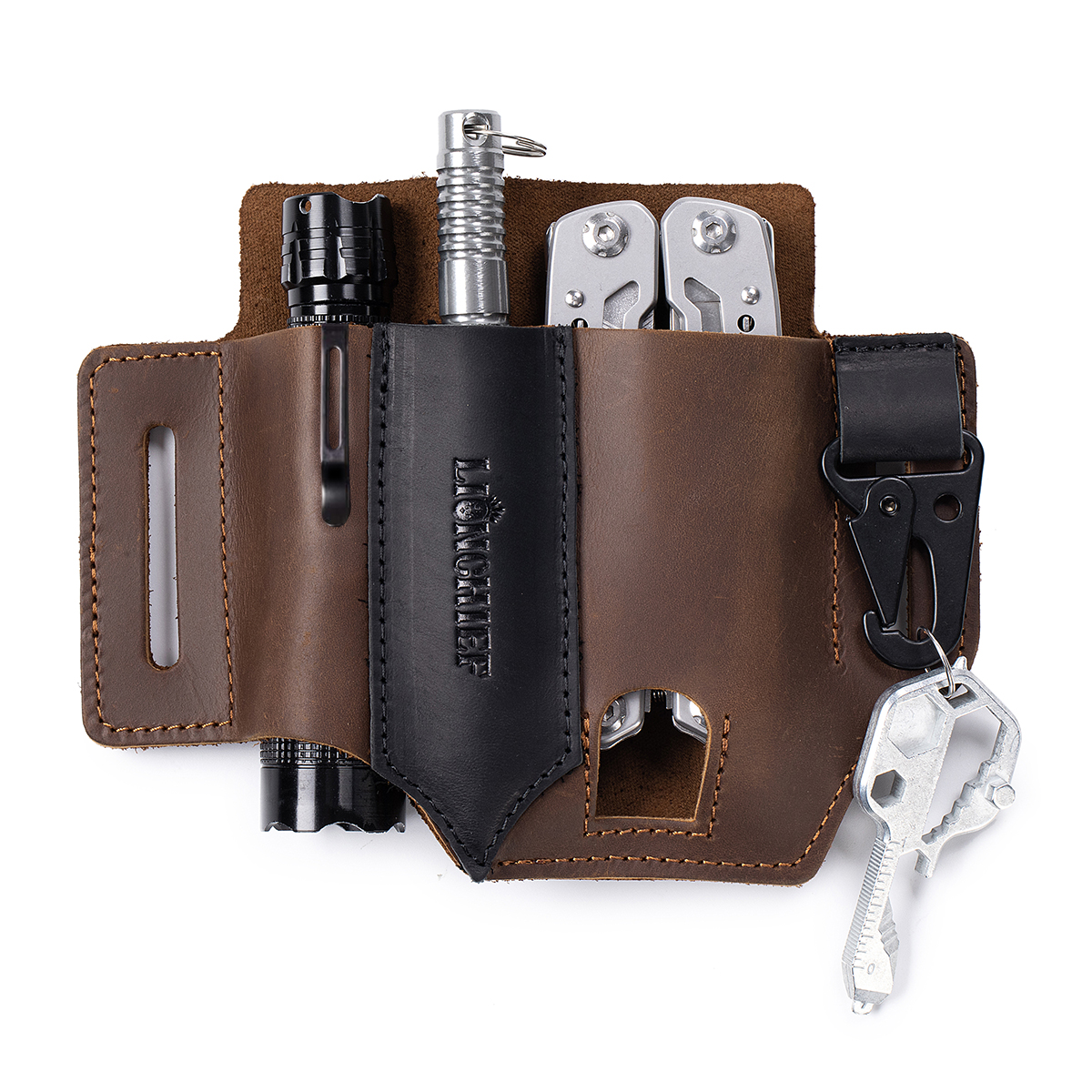 Edc Carry Belt Leather - Genuine Leather Multitool Sheath for Belt,