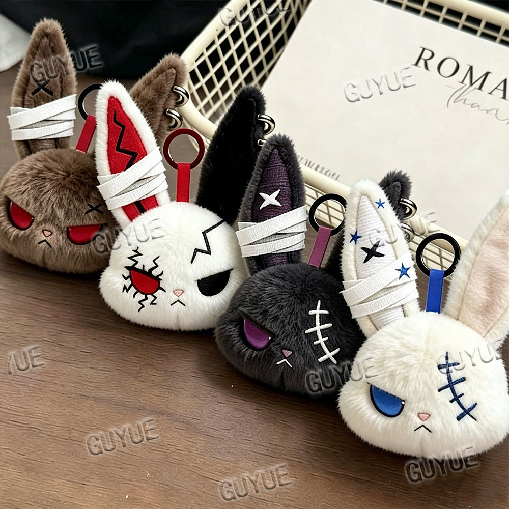 Carabiner Keychain - Kawaii Key Ring Hot Gothic Bunny