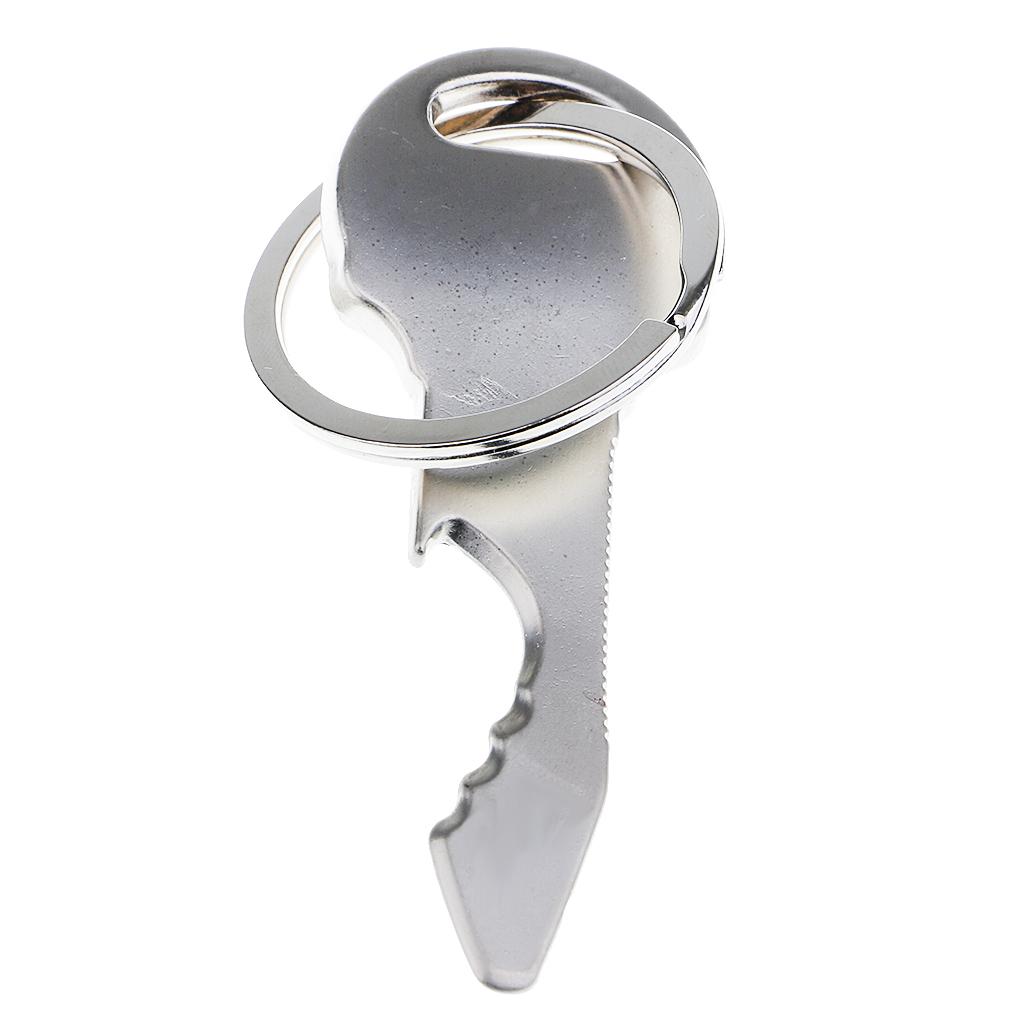Bottle Opener Keyring - Metal Key Ring Punk Skull Keychain