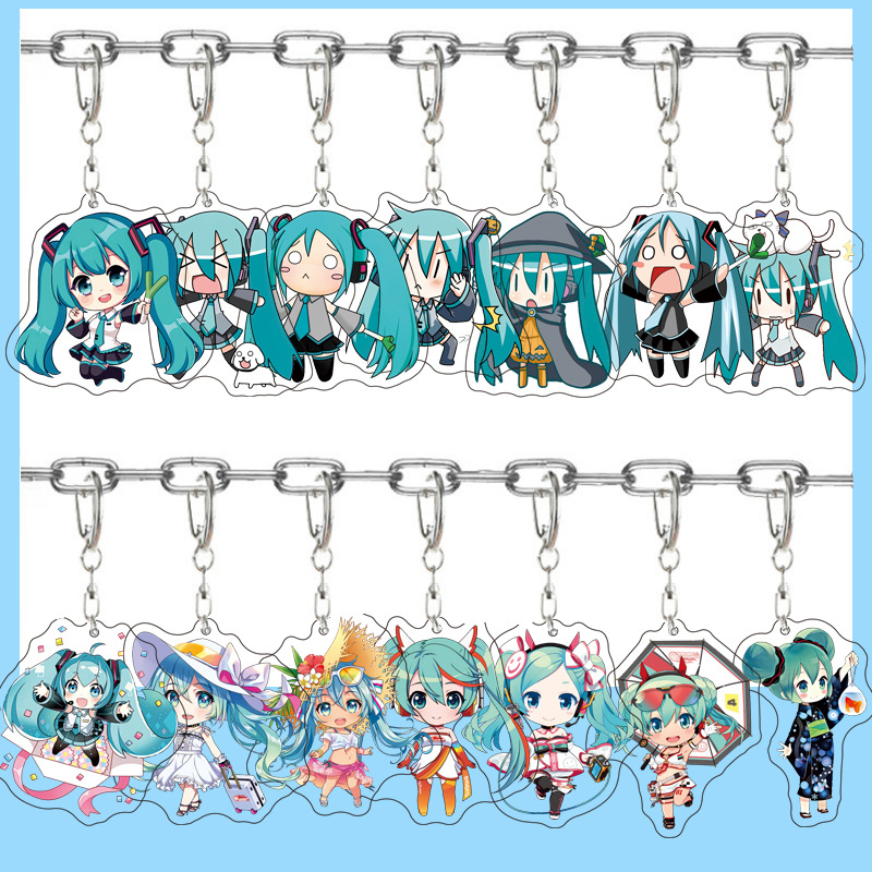 Carabiner Keychain - Hatsune Miku Anime Acrylic Cute Figure