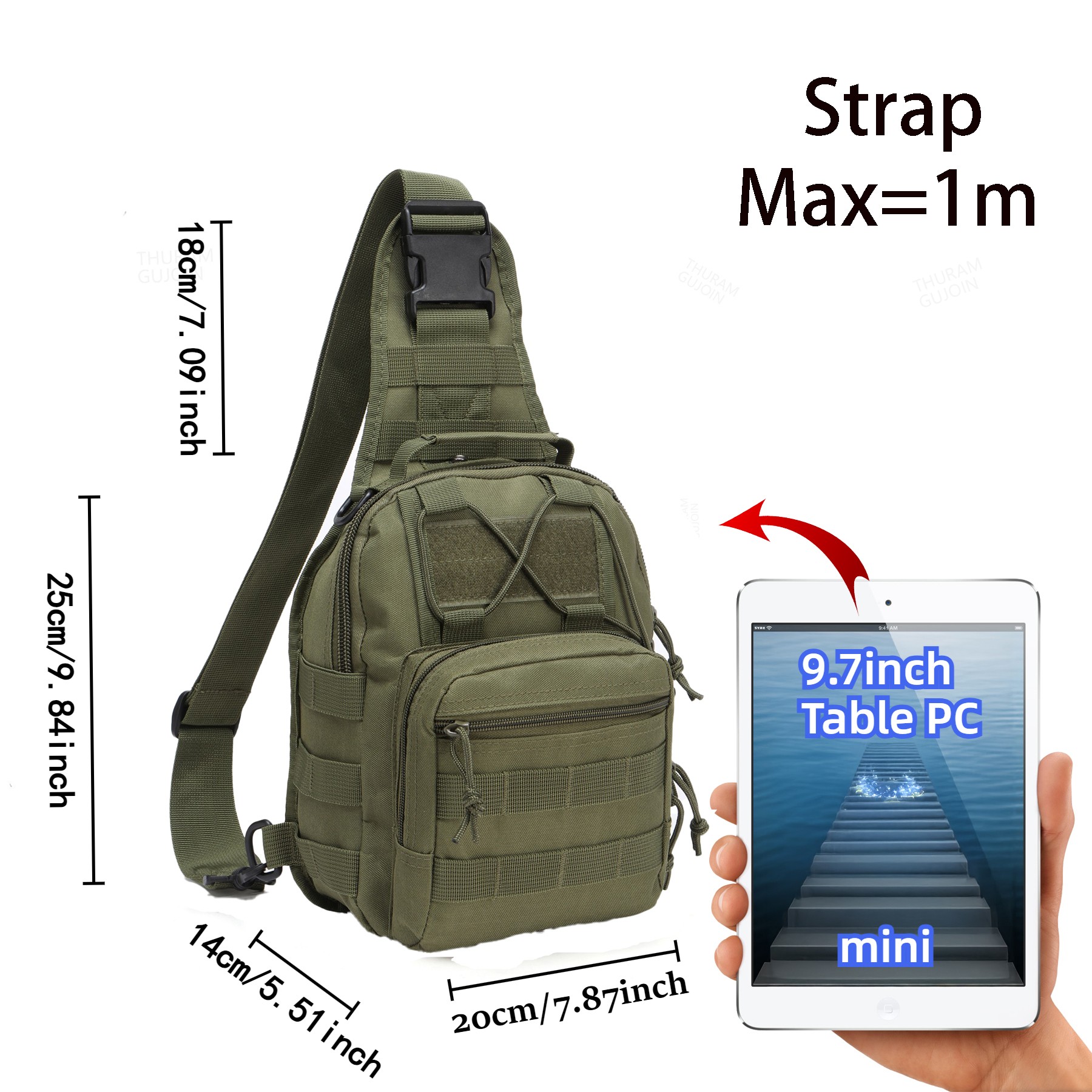 THURAM Outdoor Tactical Bag Ba - Edc Carry Bag 评论和价格