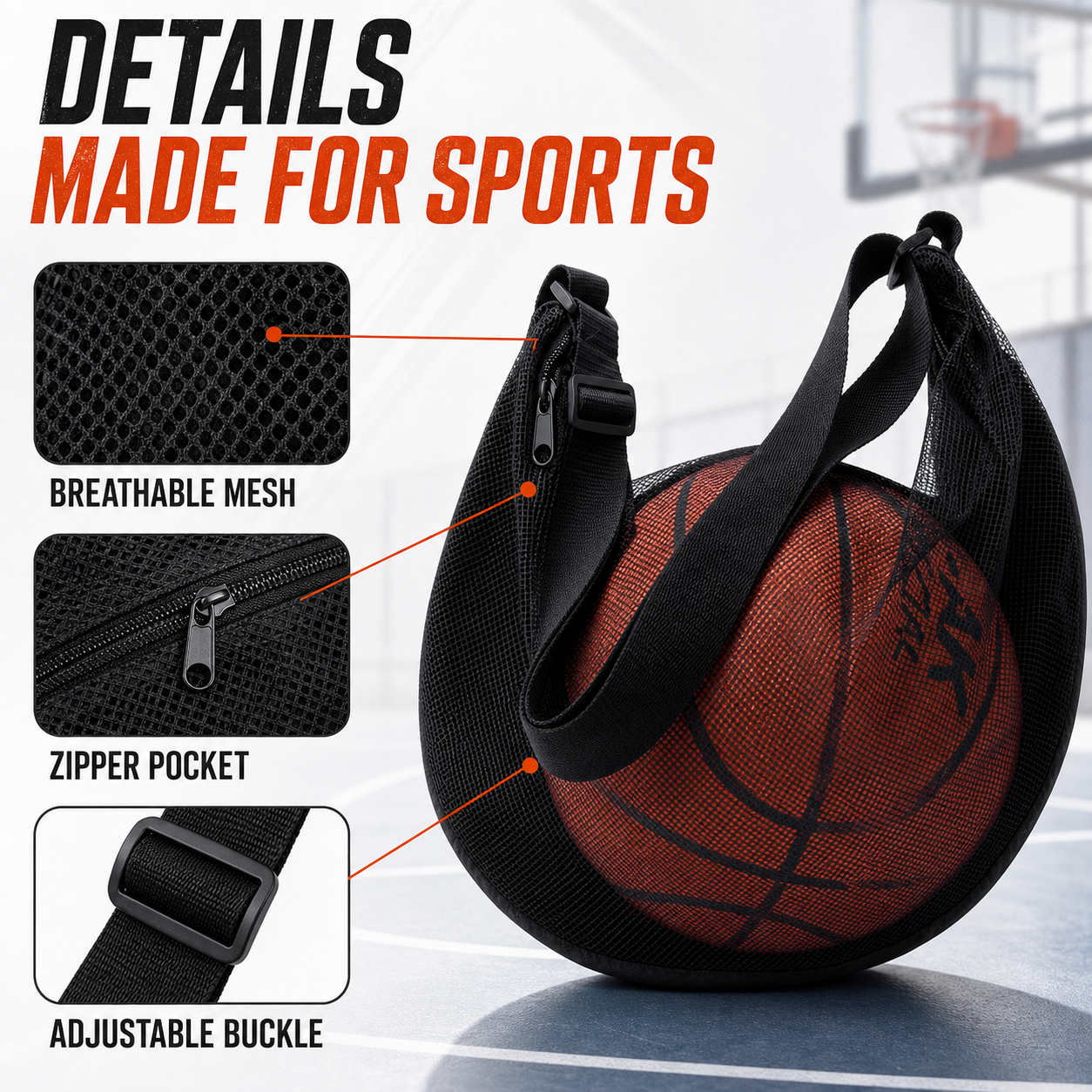Single Ball Bag Mesh Basketbal - Edc Carry Bag 评论和价格