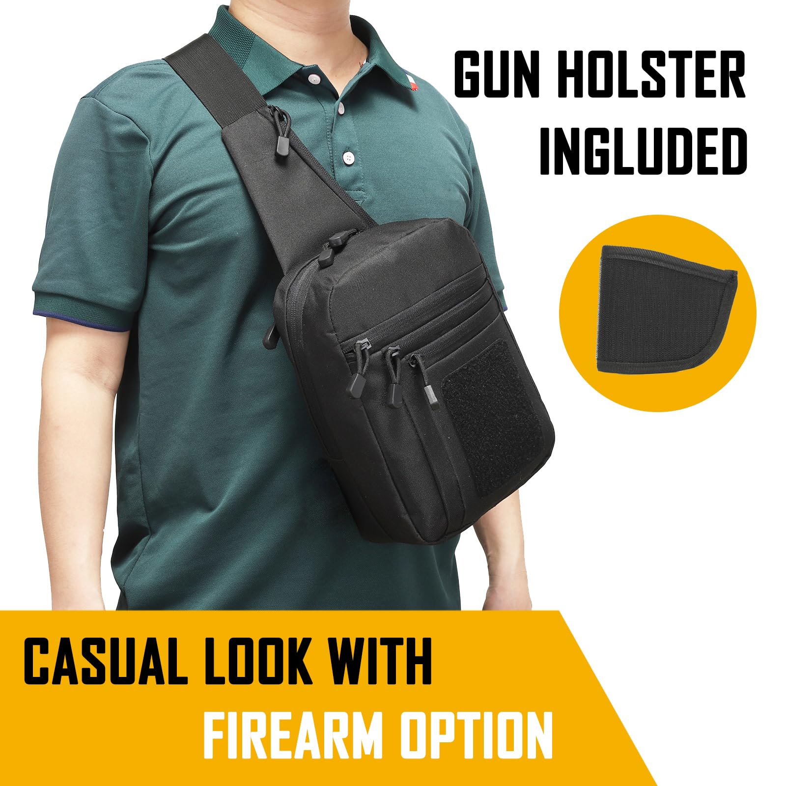 Concealed Carry Crossbody Bag  - Edc Carry Bag For Men 评论和价格