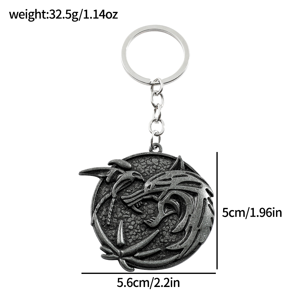 Vintage Wolf Head Keychain Gam - Carabiner Keychain 评论和价格