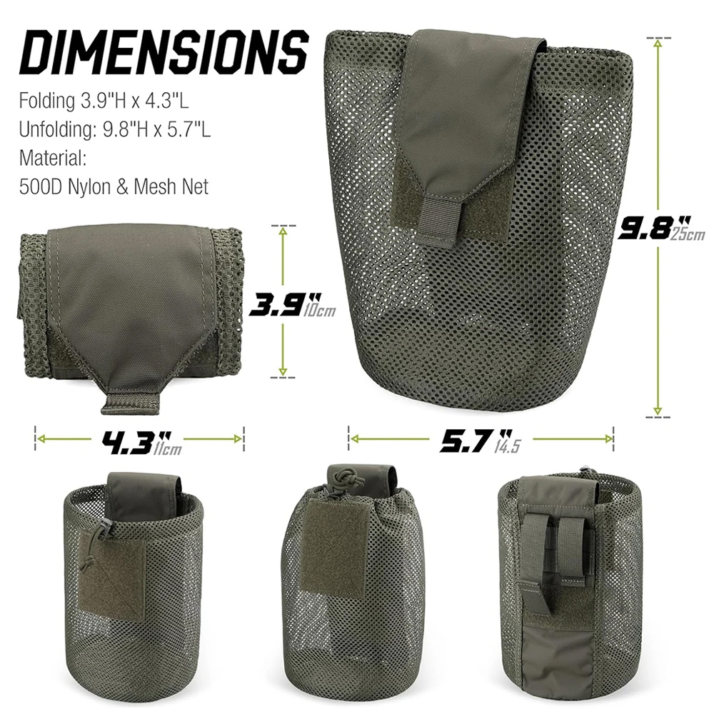 Foldable Molle Dump Drop Pouch - Edc Able Carry 评论和价格