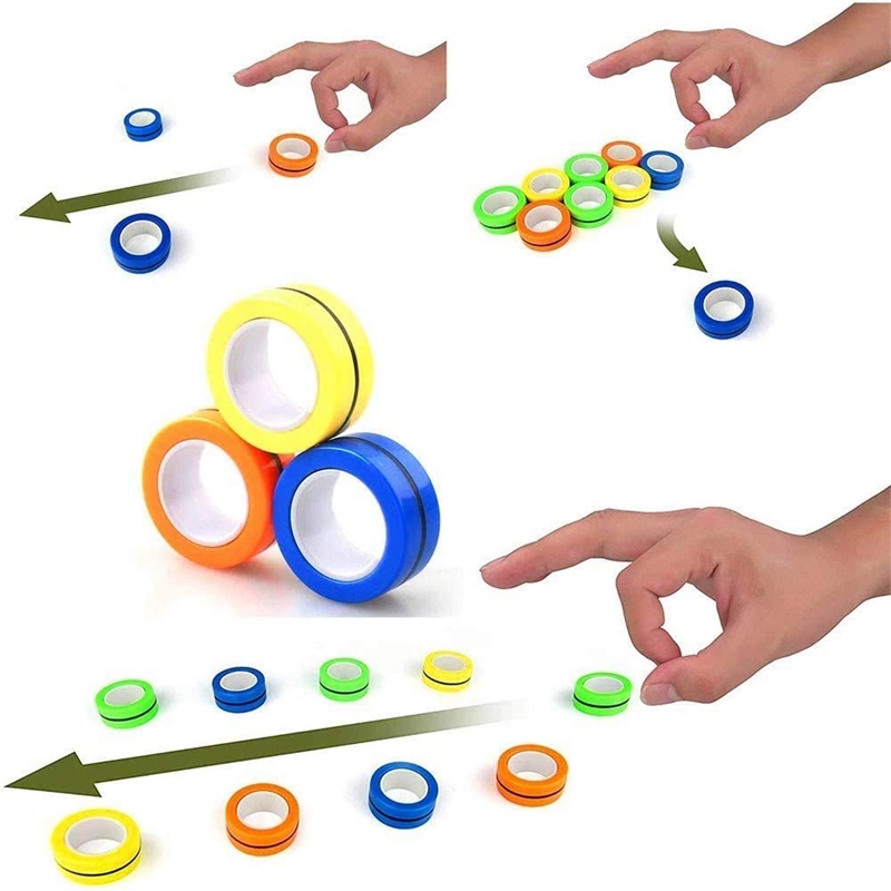 3PCS Fingertip Magnetic Rings  - Fidget Spinner Bearing 评论和价格