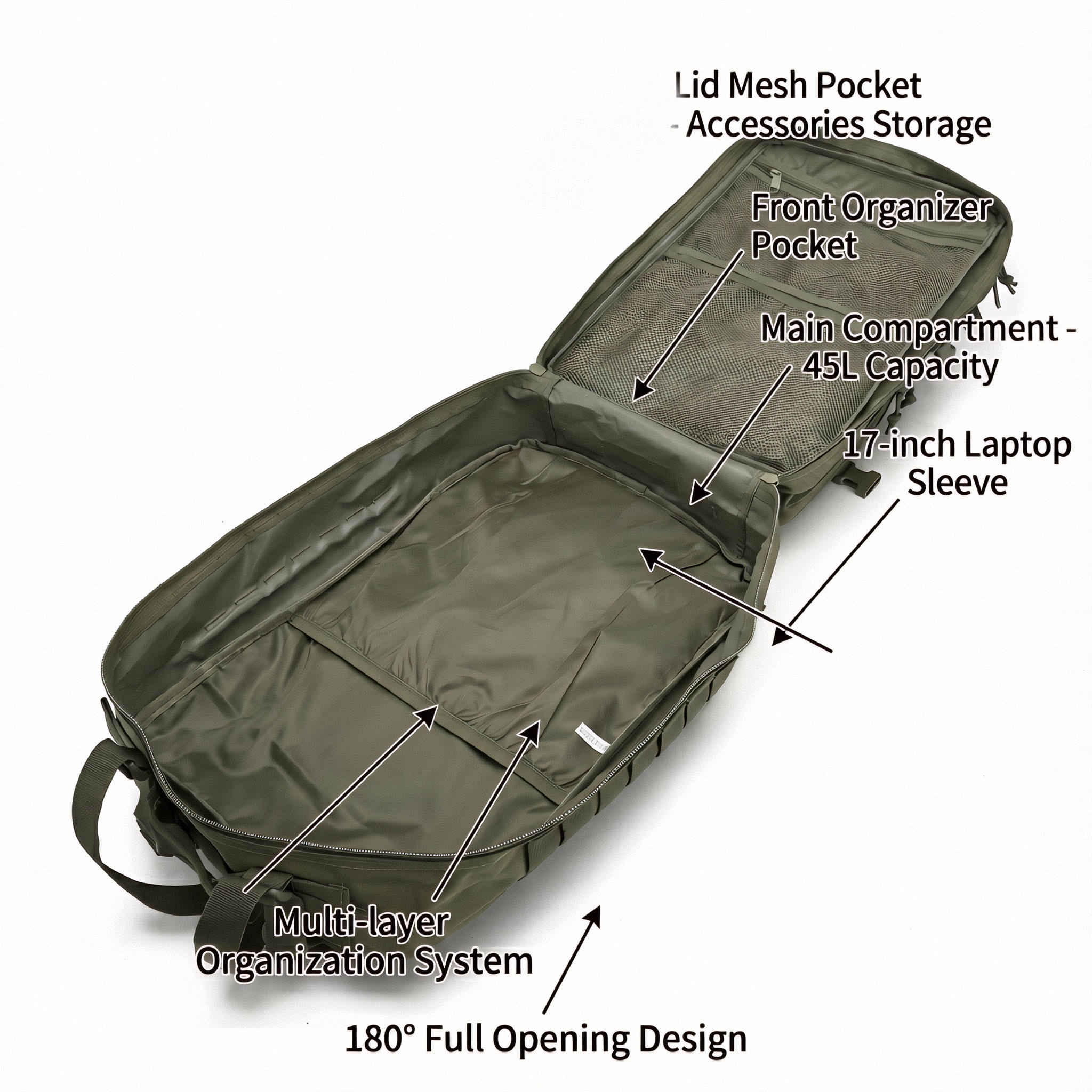 Men 45L Tactical Backpack Moll - Edc Carry Bag For Men 评论和价格