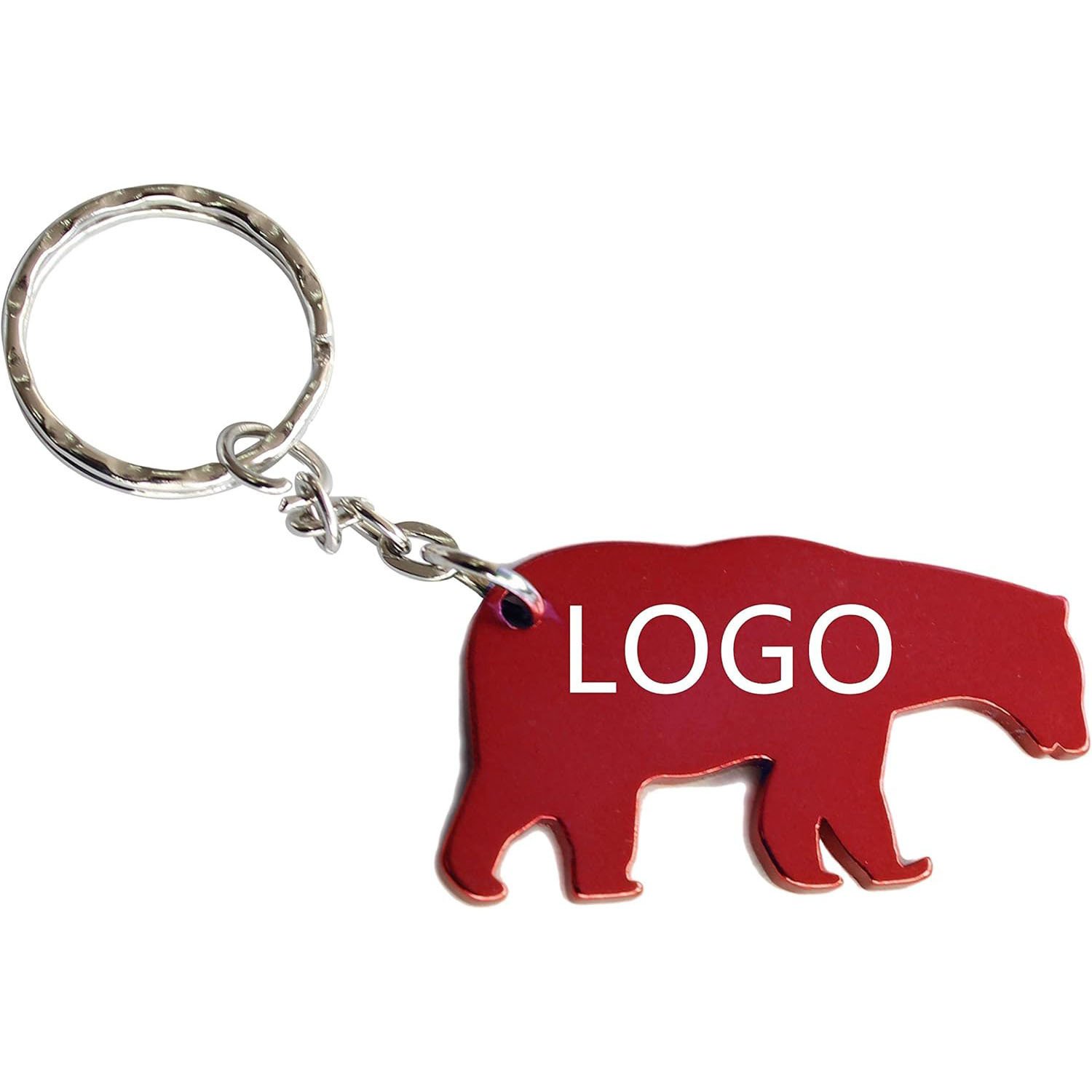 200Pcs/Lot Bear Aluminum Alloy - Bottle Opener Keyring 评论和价格