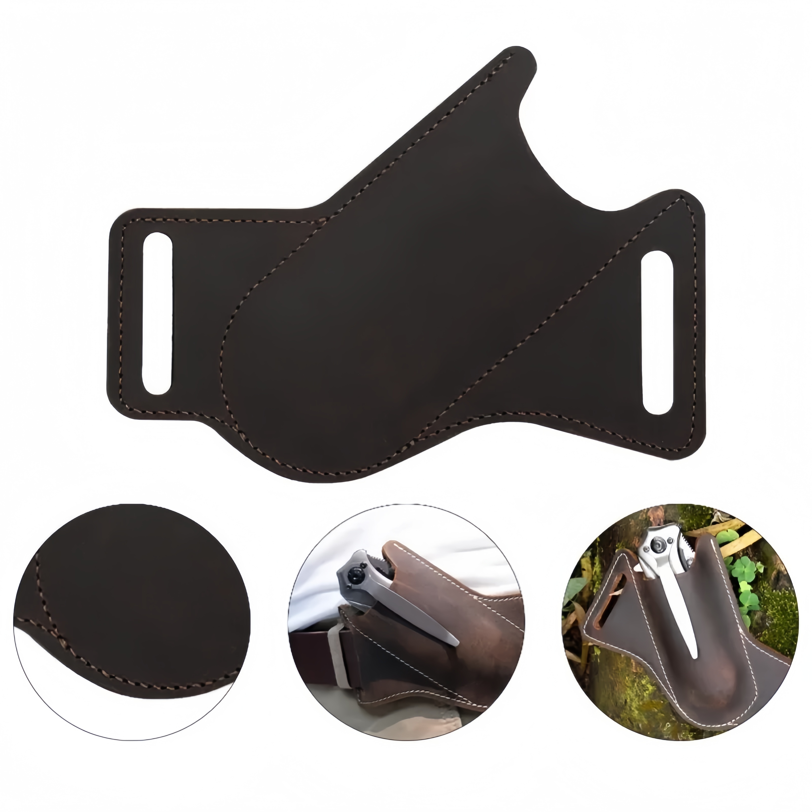 Leather Sheath for Folding Kni - Edc Carry Belt Leather 评论和价格
