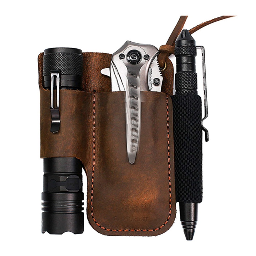 Durable Cowhide Leather Multit - Edc Carry Belt Leather 评论和价格