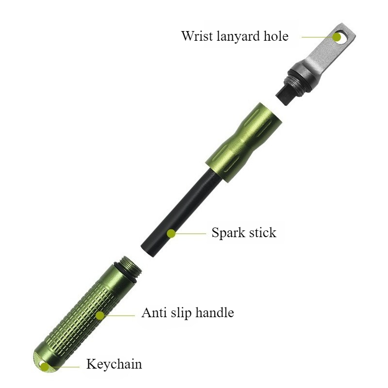 Portable Waterproof Flint Emer - Ferro Rod Striker 评论和价格