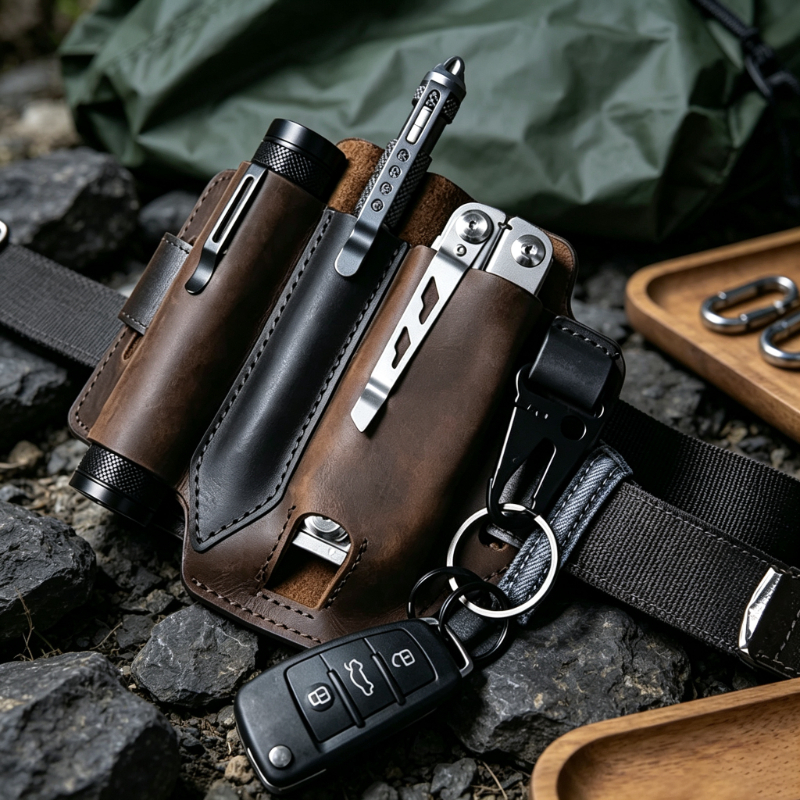 PU Leather EDC Belt Multitool  - Edc Carry Belt Leather 评论和价格