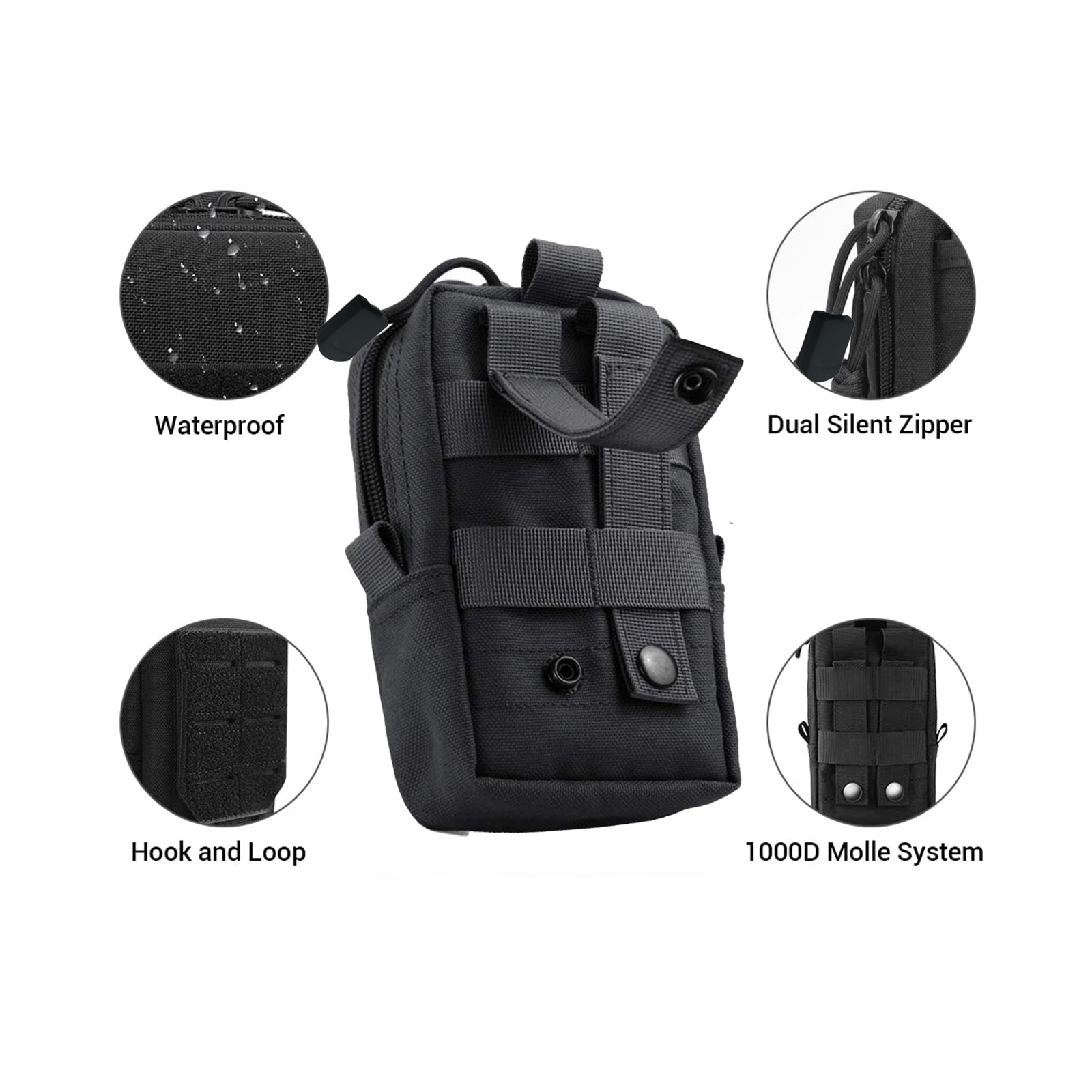 Tactical Molle Pouch Waist Bag - Edc Carry Bag 评论和价格
