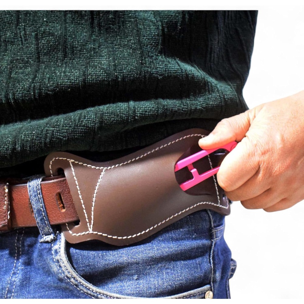 5 Inch Folding Knife Holster E - Edc Carry Belt Leather 评论和价格