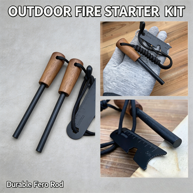2-in-1 Bushcraft Magnesium Fir - Ferro Rod Striker 评论和价格