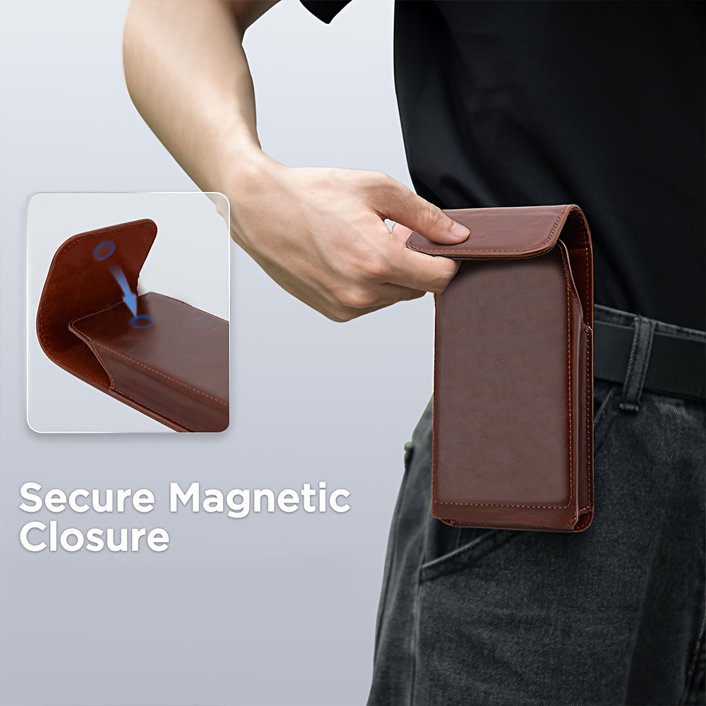Men's Premium Faux Leather Pho - Edc Carry Belt Leather 评论和价格