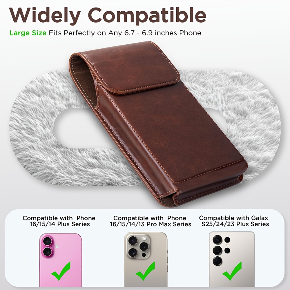Men's Premium Faux Leather Pho - Edc Carry Belt Leather 评论和价格