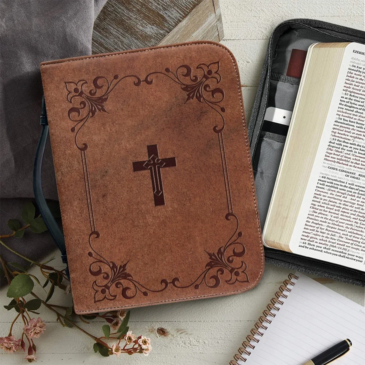 Classic Leather Print Bible Ba - Edc Carry Bag 评论和价格