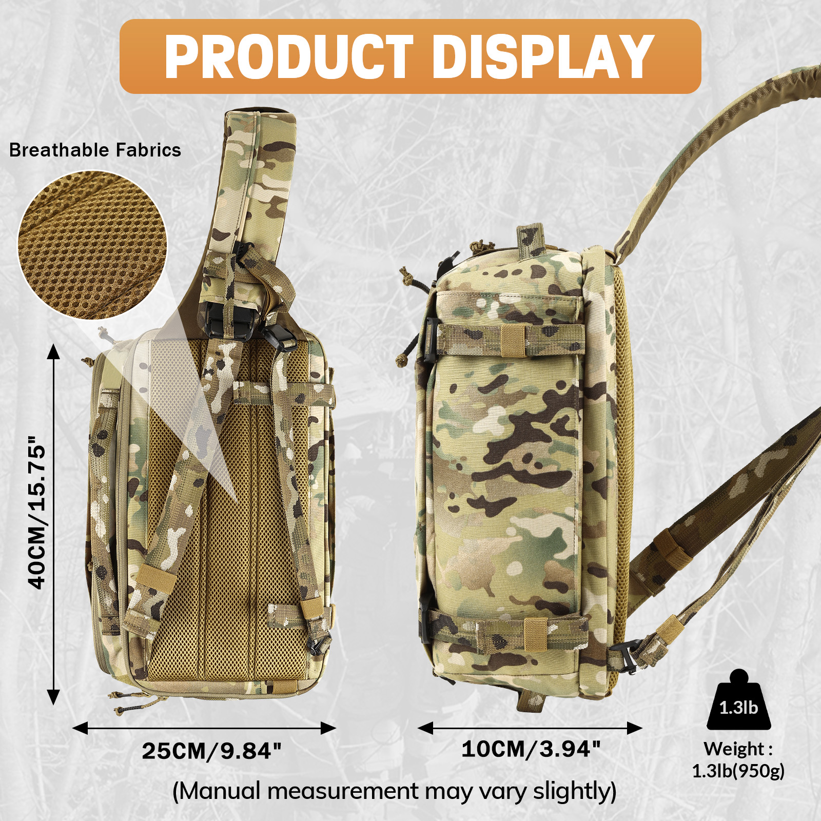 VOTAGOO 13L Tactical Sling Bag - Edc Carry Bag For Men 评论和价格