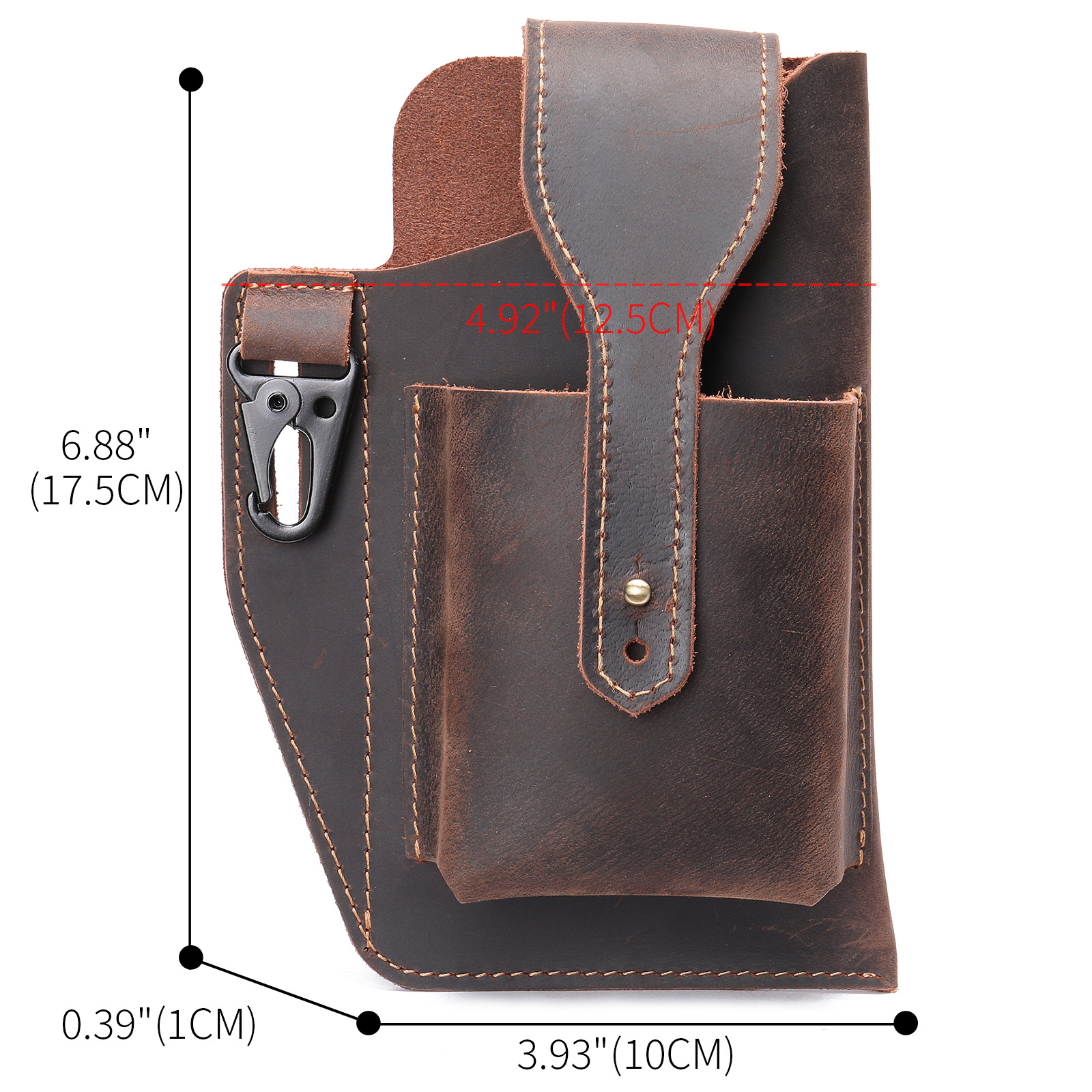 Crazy Horse Leather Phone Hols - Edc Carry Belt Leather 评论和价格