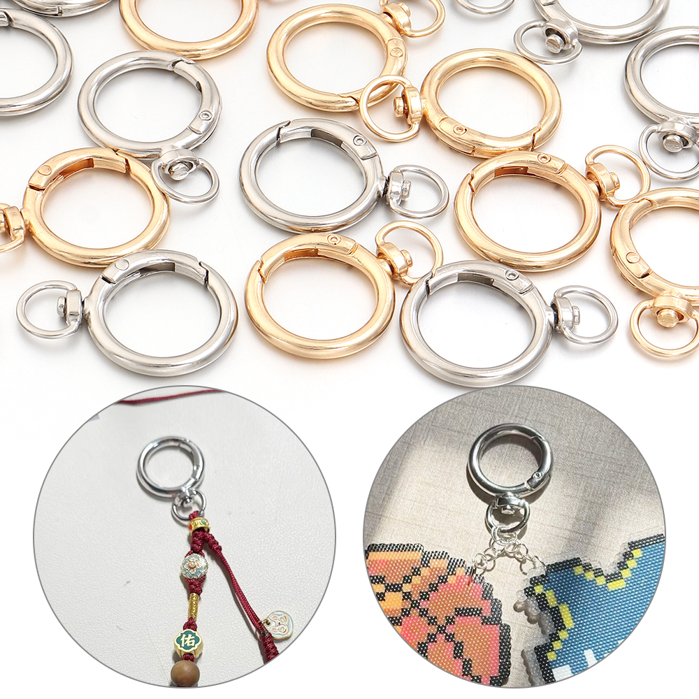 10Pcs Round Shape Rotation All - Carabiner Keychain 评论和价格