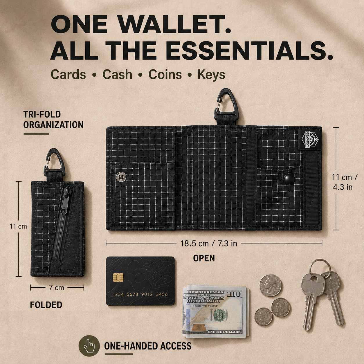 Lightweight Trifold Wallet wit - Edc Carry Card 评论和价格