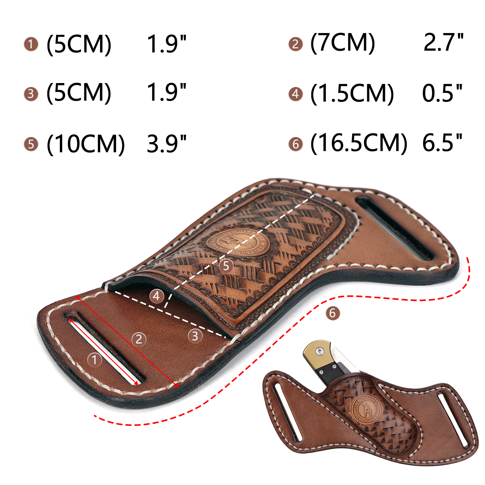 Tourbon Genuine Leather Large  - Edc Carry Belt Leather 评论和价格