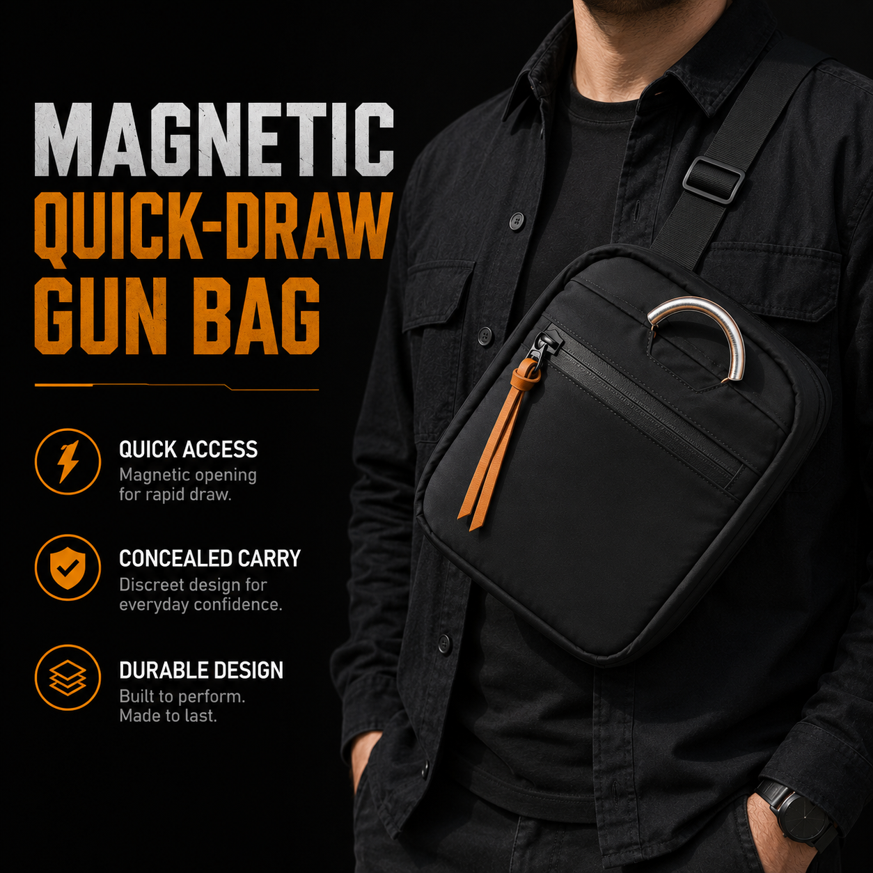 Premium Magnetic Quick Release - Edc Carry Bag For Men 评论和价格