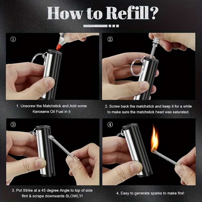 1-5 pack match lighter, flint  - Ferro Rod Striker 评论和价格