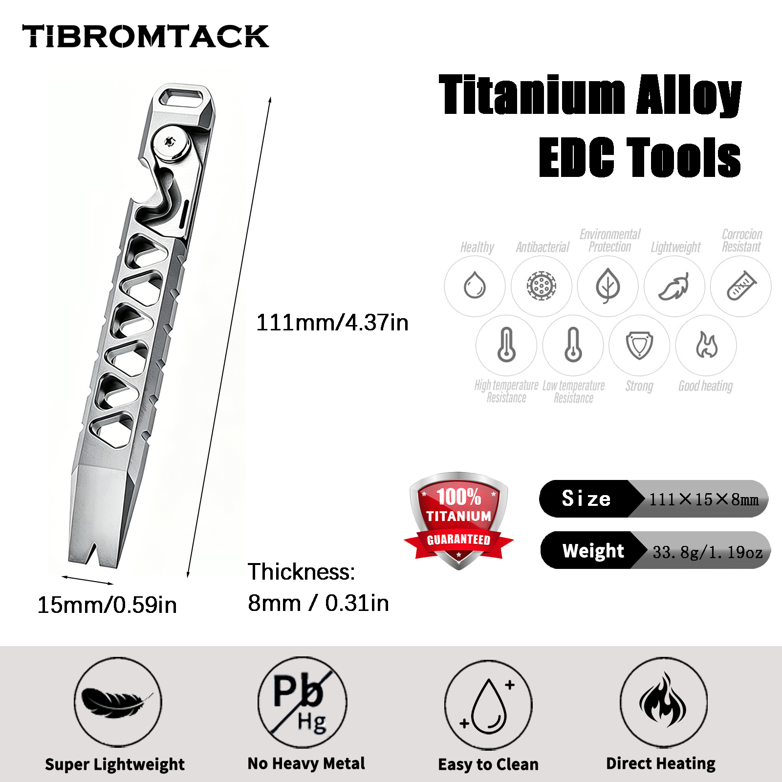 TIBROMTACK Titanium Multi-Func - Edc Every Day Carry おもちゃ 评论和价格