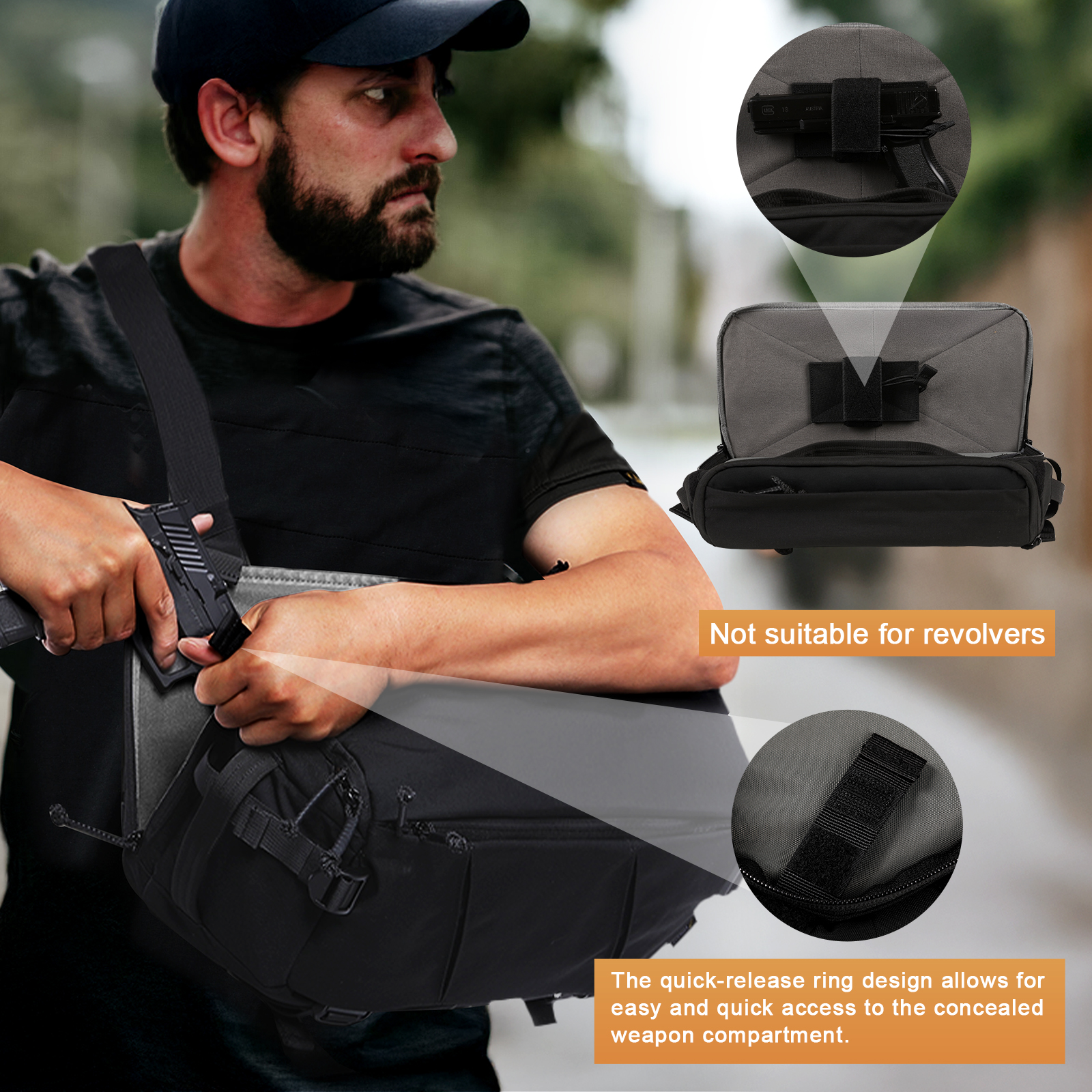 VOTAGOO 13L Tactical Sling Bag - Edc Carry Bag For Men 评论和价格