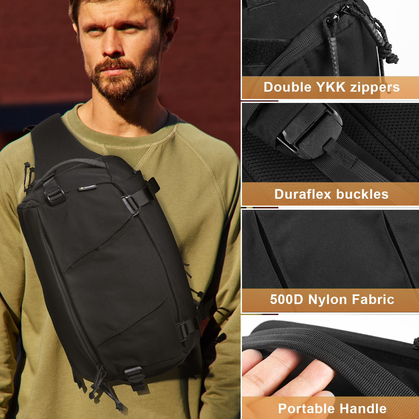 VOTAGOO 13L Tactical Sling Bag - Edc Carry Bag For Men 评论和价格