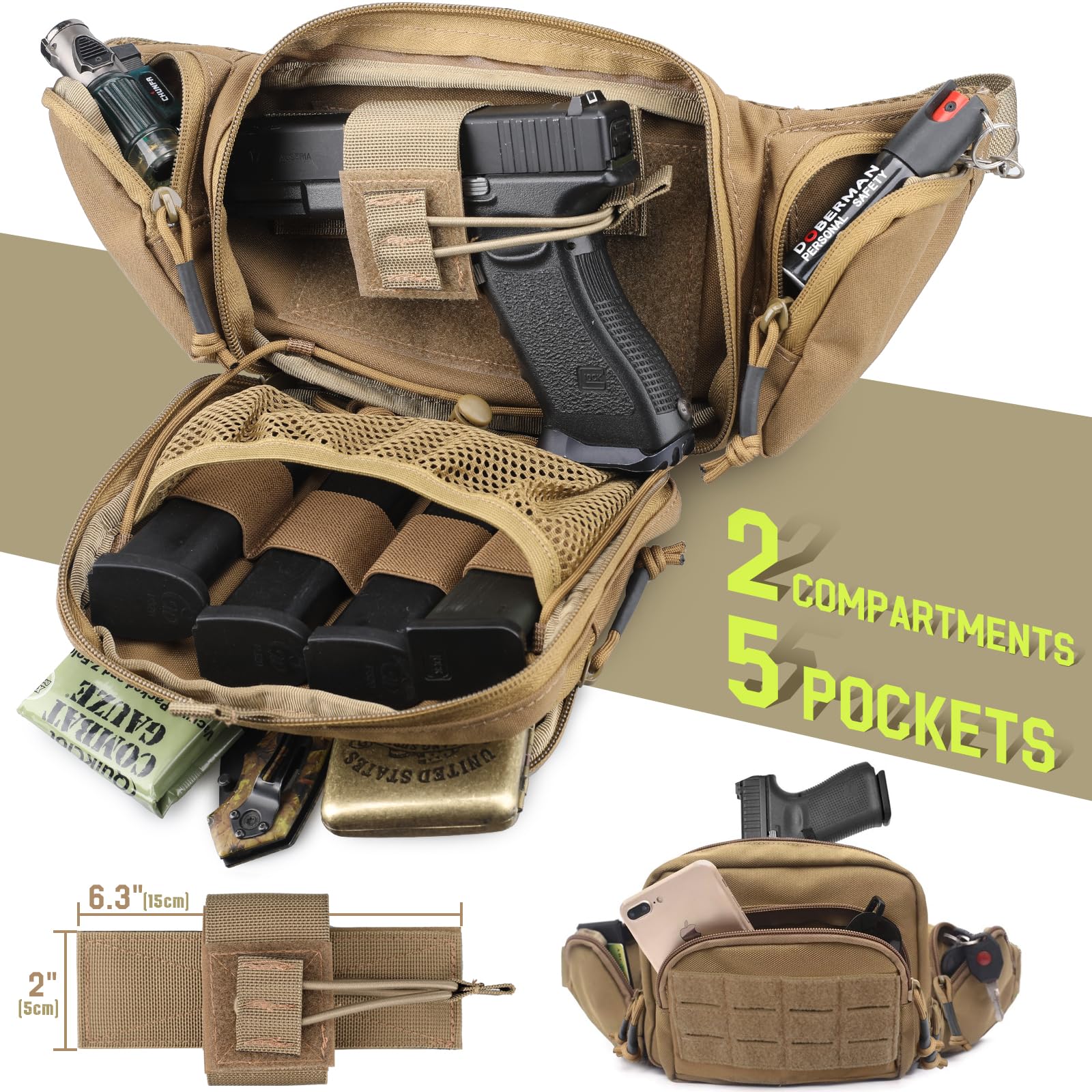 Tactical Concealed Carry Fanny - Edc Concealed Carry Holster 评论和价格
