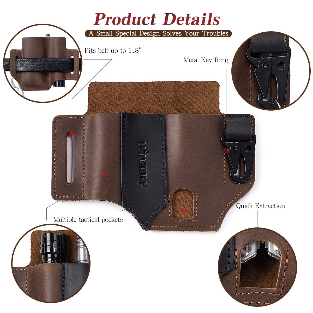 Genuine Leather Multitool Shea - Edc Carry Belt Leather 评论和价格