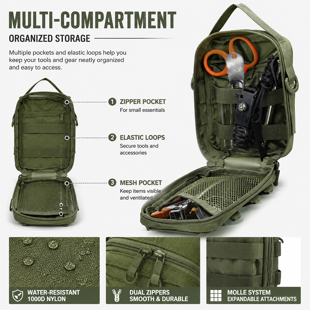 Tactical Molle Pouch with Shou - Edc Able Carry 评论和价格