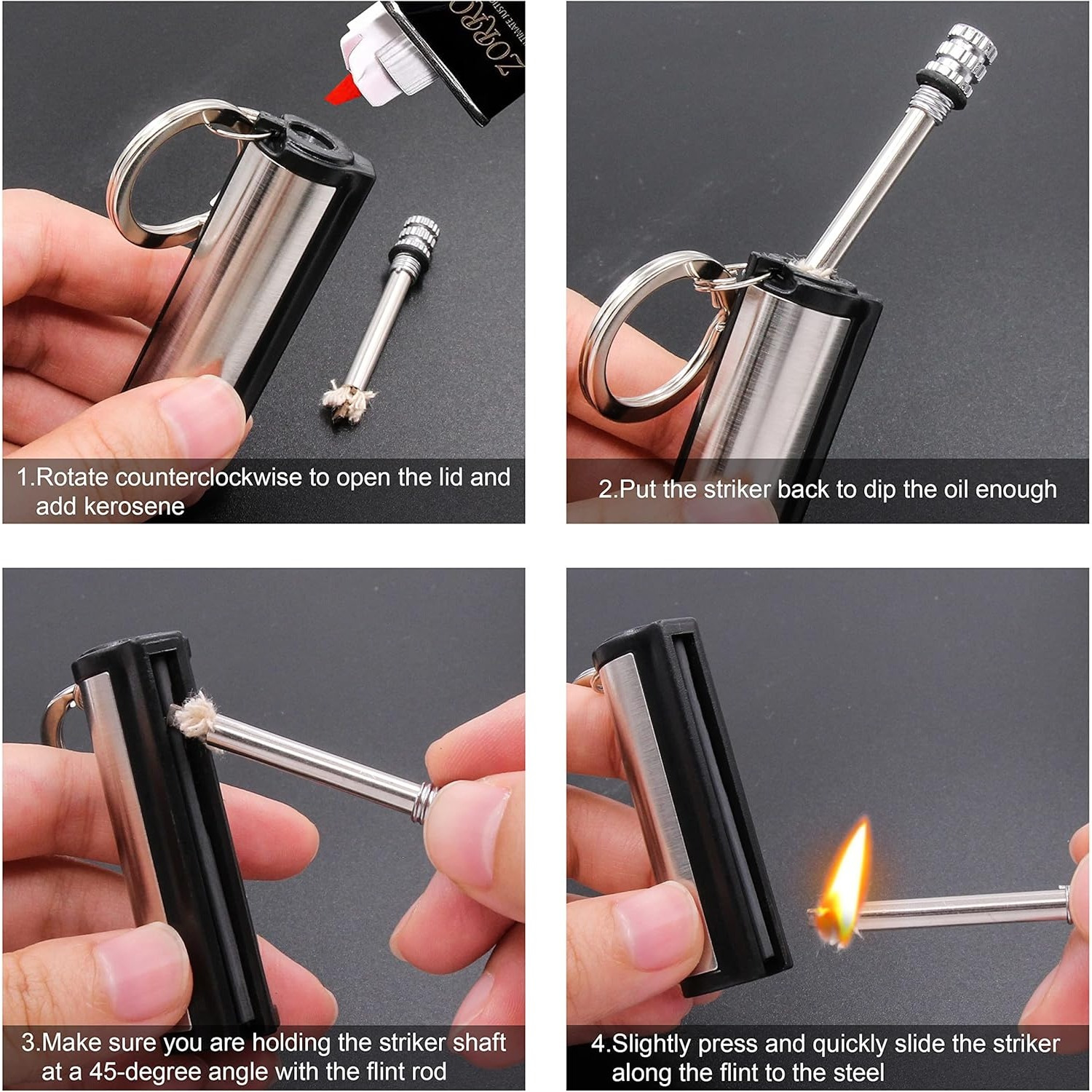 1-5-pack Magnesium flint set,  - Ferro Rod Striker 评论和价格