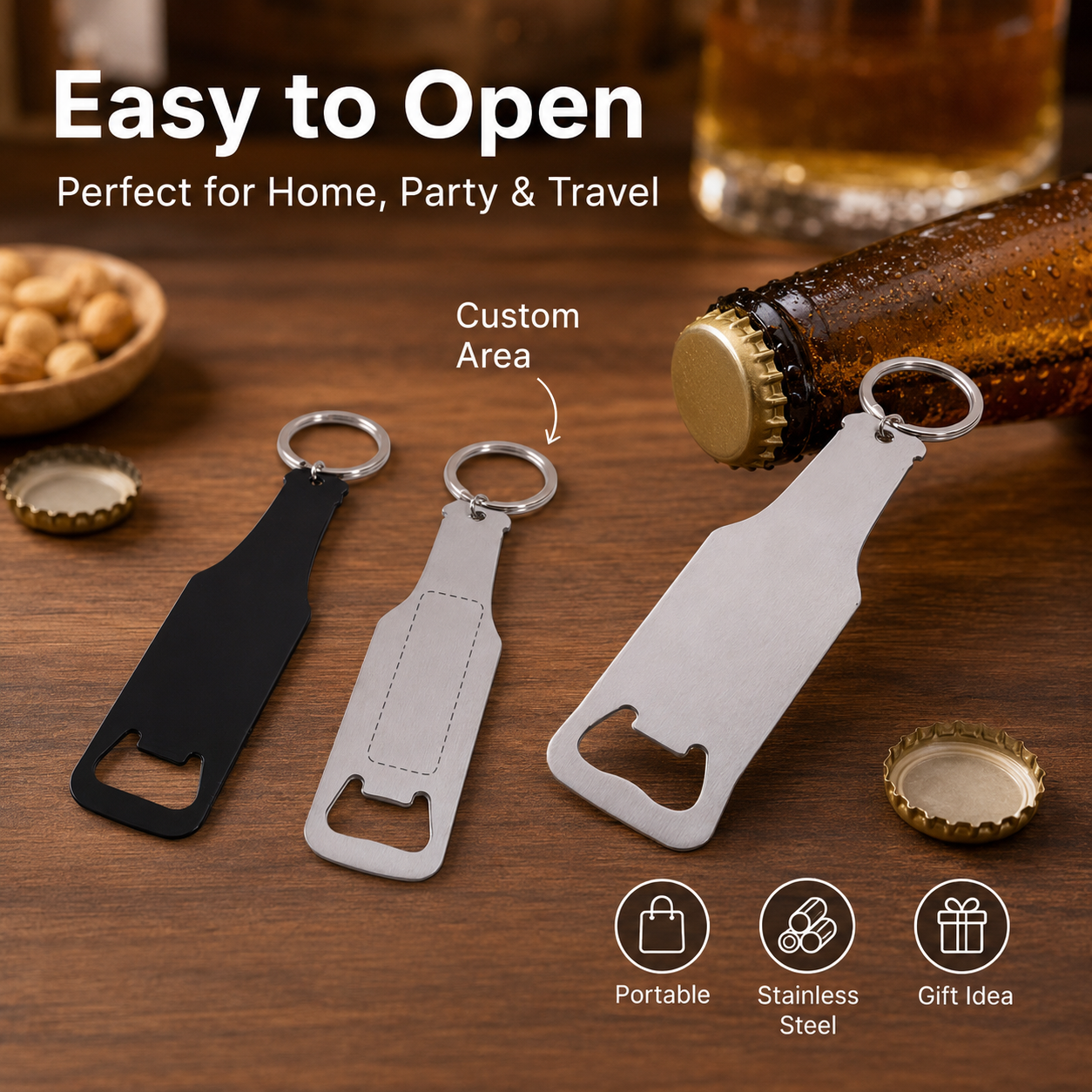 Personalized Bottle Opener Key - Bottle Opener Keyring 评论和价格