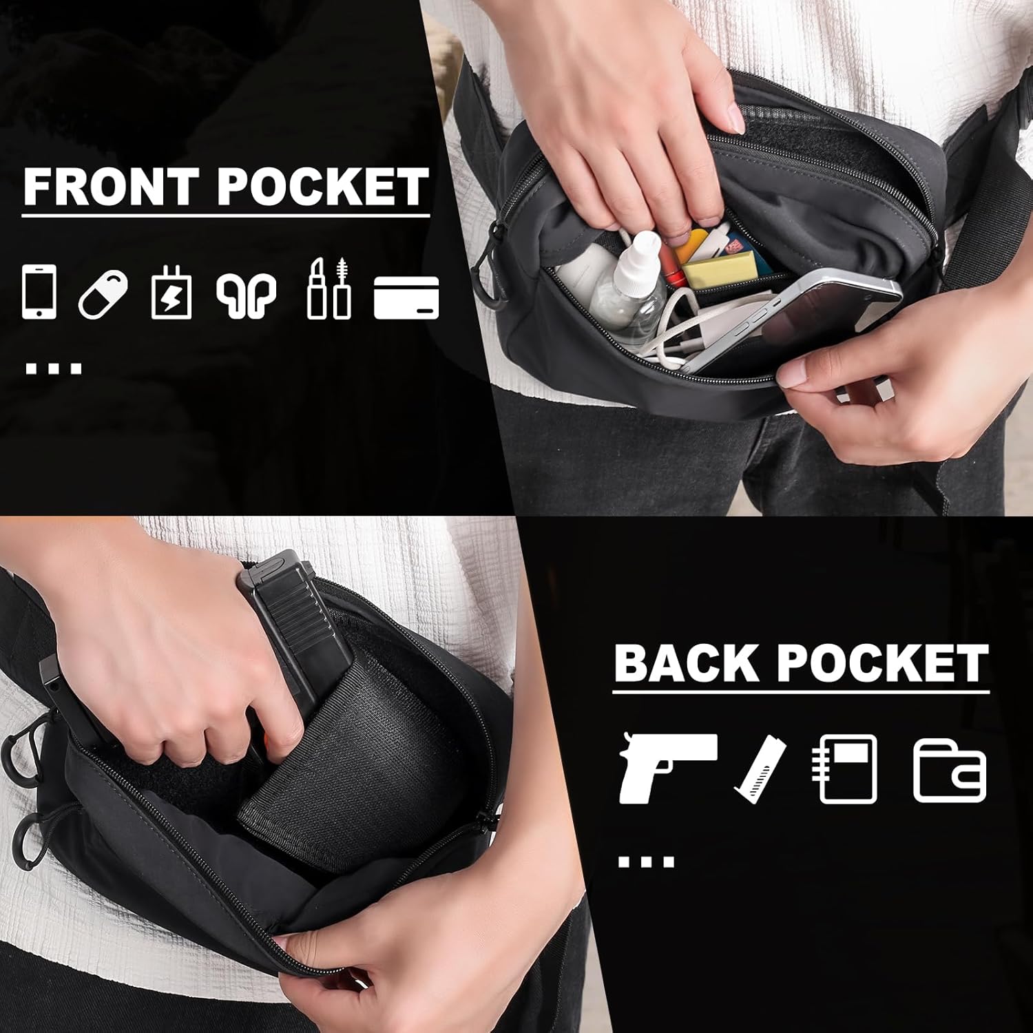 Tactical Fanny Pack with Holst - Edc Carry Gun 评论和价格