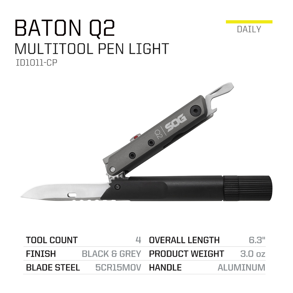 SOG BATON Q2 4 in 1 Multi-Tool - Edc Carry Flashlight 评论和价格