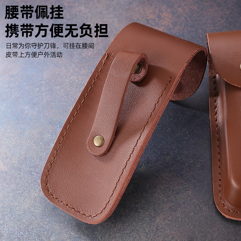 Genuine Leather Knife Sheath f - Edc Carry Belt Leather 评论和价格