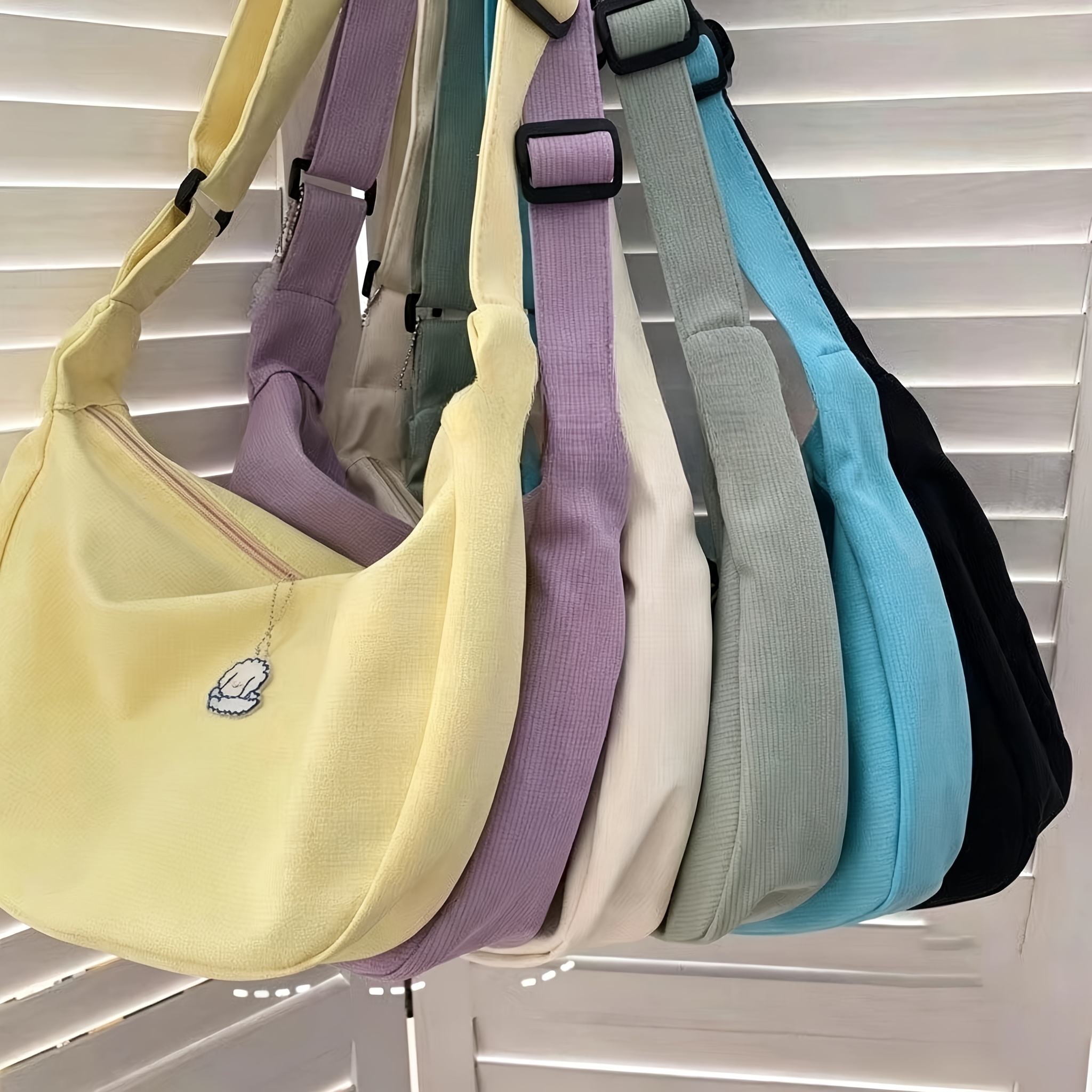 Waffle-Textured Crossbody Bag  - Edc Carry Bag 评论和价格