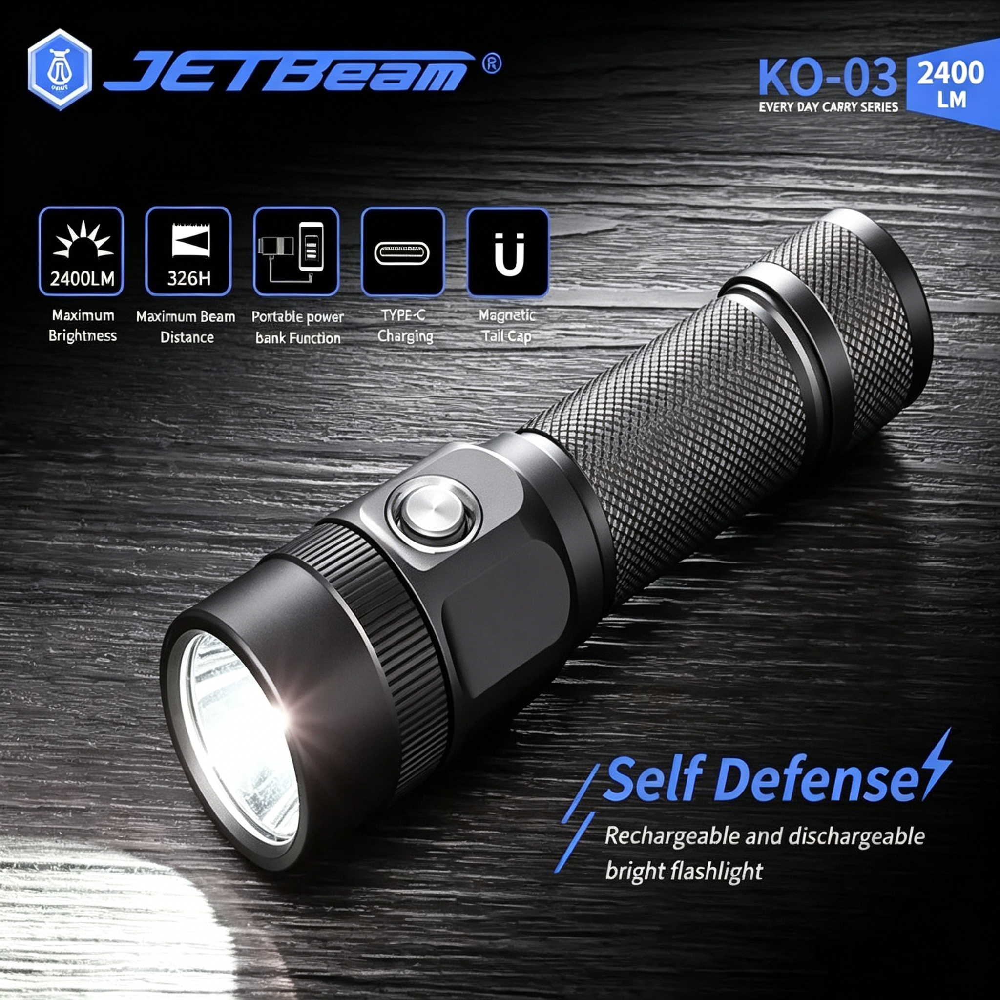 Jetbeam KO-03 EDC Flashlight 2 - Edc Carry Flashlight 评论和价格